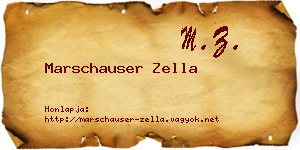 Marschauser Zella névjegykártya